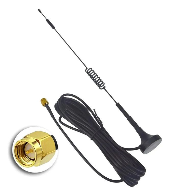 GENERICO Antena Wifi 12dbi 3g 4g Aerea Sma Macho Rg174 700-2700mhz 5m