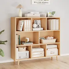 ROHE - Estanteria Librero 3+2+3 Color Madera 112 x 100 x 30cm