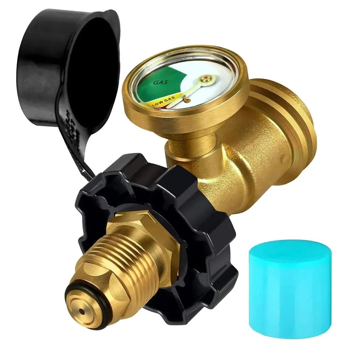 KUANGYE - Manómetro Medidor Adaptador Tanque De Gas Lp Pol Qcc1 Tipo1