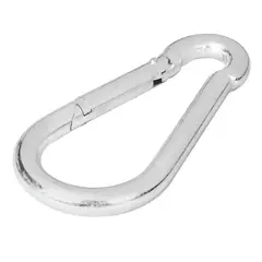 GENERICO - Mosquetón Bombero Galvanizado 8 x 80mm Pack De 10