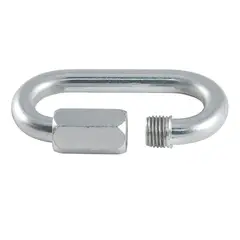 GENERICO - Unión Mosquetón Galvanizado 6 mm Pack De 10 unidades