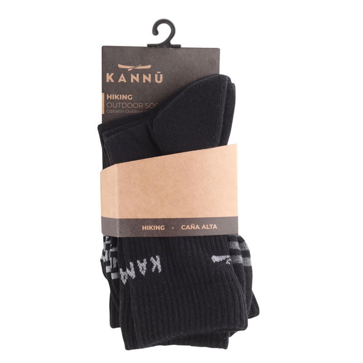 KANNU - CALCETINES LARGO TRI - Negro