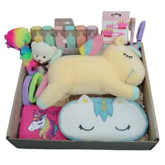 GENERICO - Set de regalo peluche muñeco unicornio más accesorios kawaii