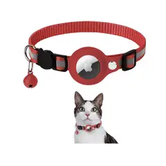 ATLAS - Collar Con Funda Correa Para Airtag Rojo
