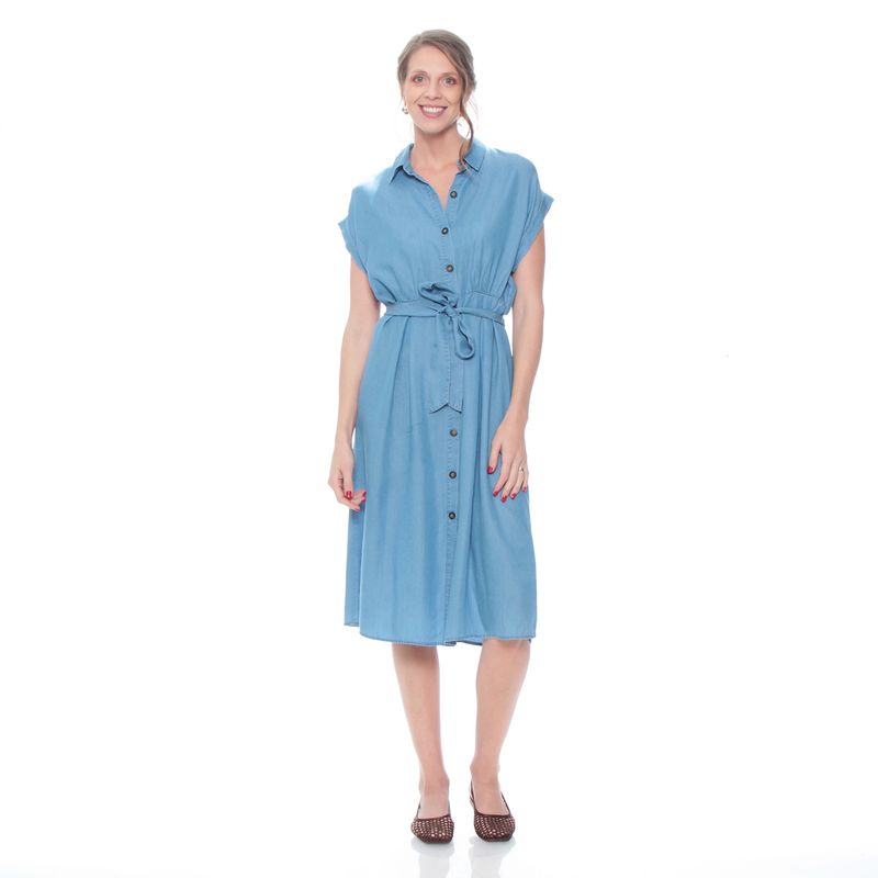 WADOS - VESTIDO MANGA CORTA LYOCELL CON LAZO EN CINTURA