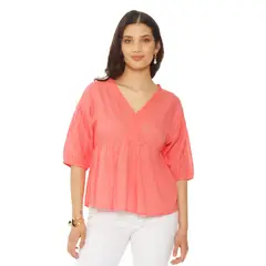 WADOS - BLUSA MANGA CORTA BRODERY ESCOTE V