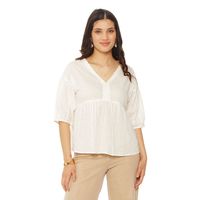 BLUSA MANGA CORTA BRODERY ESCOTE V