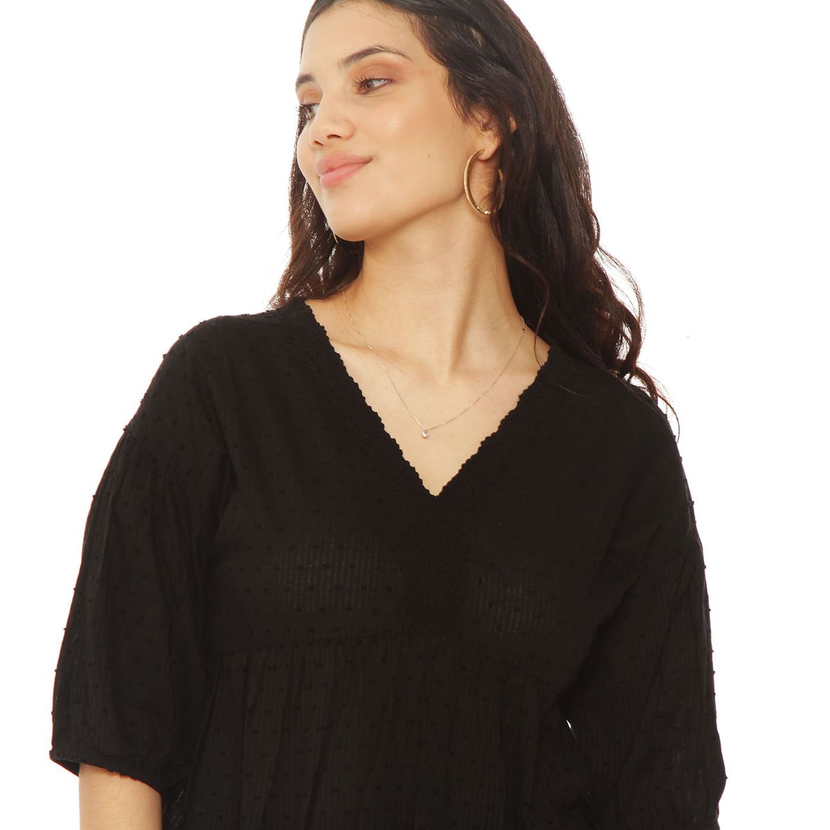 WADOS - BLUSA MANGA CORTA BRODERY ESCOTE V