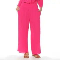 WADOS - PANTALON WIDE LEG TIRO ALTO PRETINA ELASTICADA