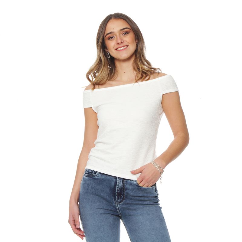 WADOS - POLERA MANGA CORTA HOMBRO DESCUBIERTO