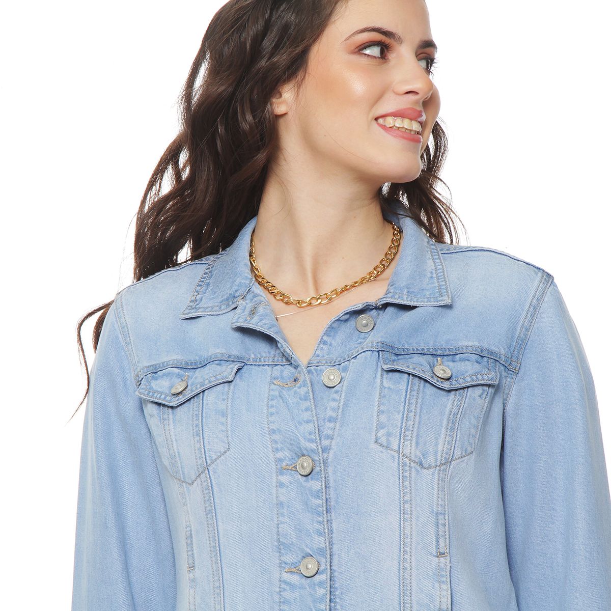 WADOS - CHAQUETA MANGA LARGA LYOCELL ABOTONADO EN DELANTERO Y BOLSILLO