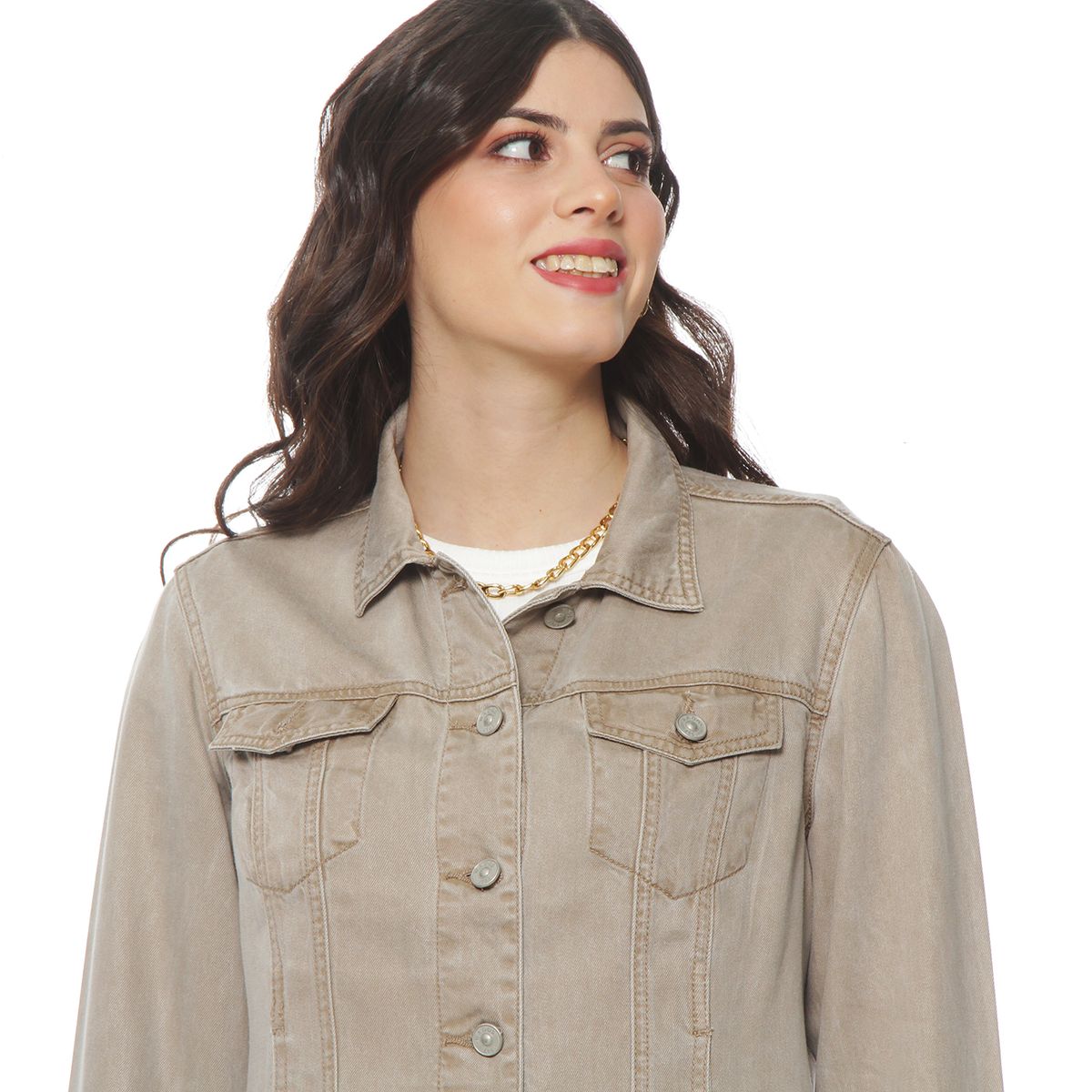 WADOS - CHAQUETA MANGA LARGA LYOCELL ABOTONADO EN DELANTERO Y BOLSILLO