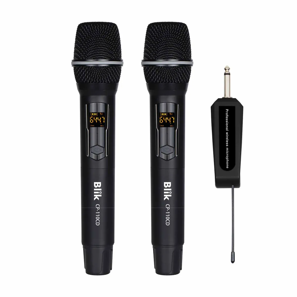 BLIK - Par De Micrófonos Inalámbricos Con Receptor Karaoke Blik