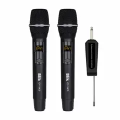 BLIK - Par De Micrófonos Inalámbricos Con Receptor Karaoke