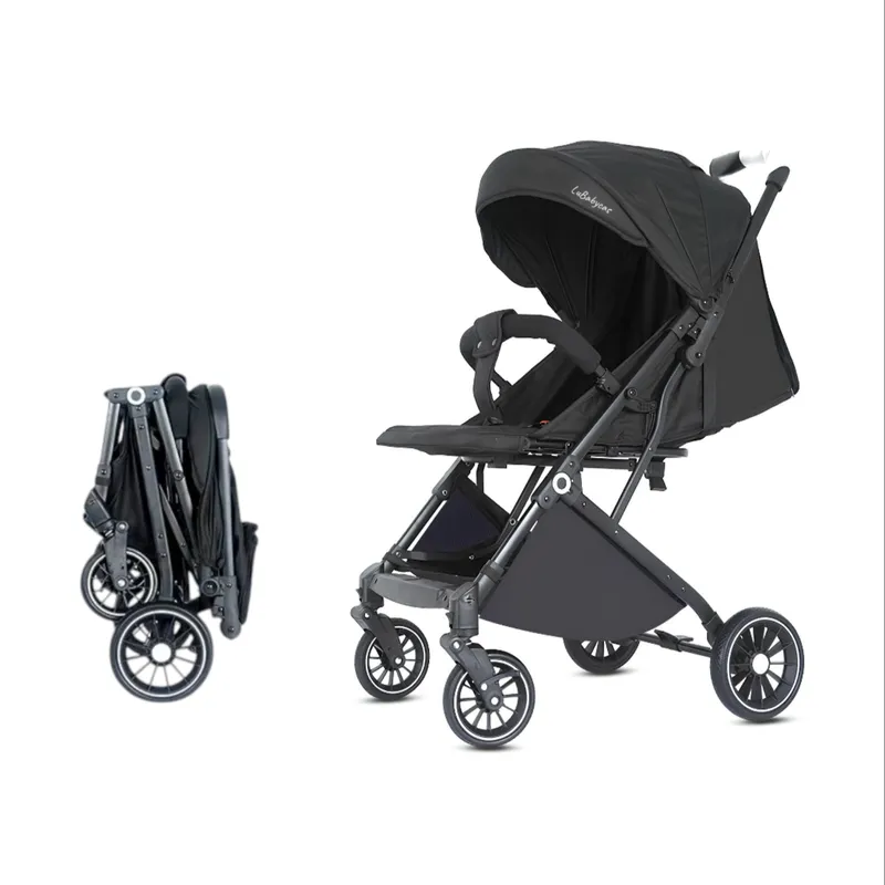 LUBABYCAS - Coche Paseo Maleta Compacto 0-3 Años Tour Negro LuBabycas