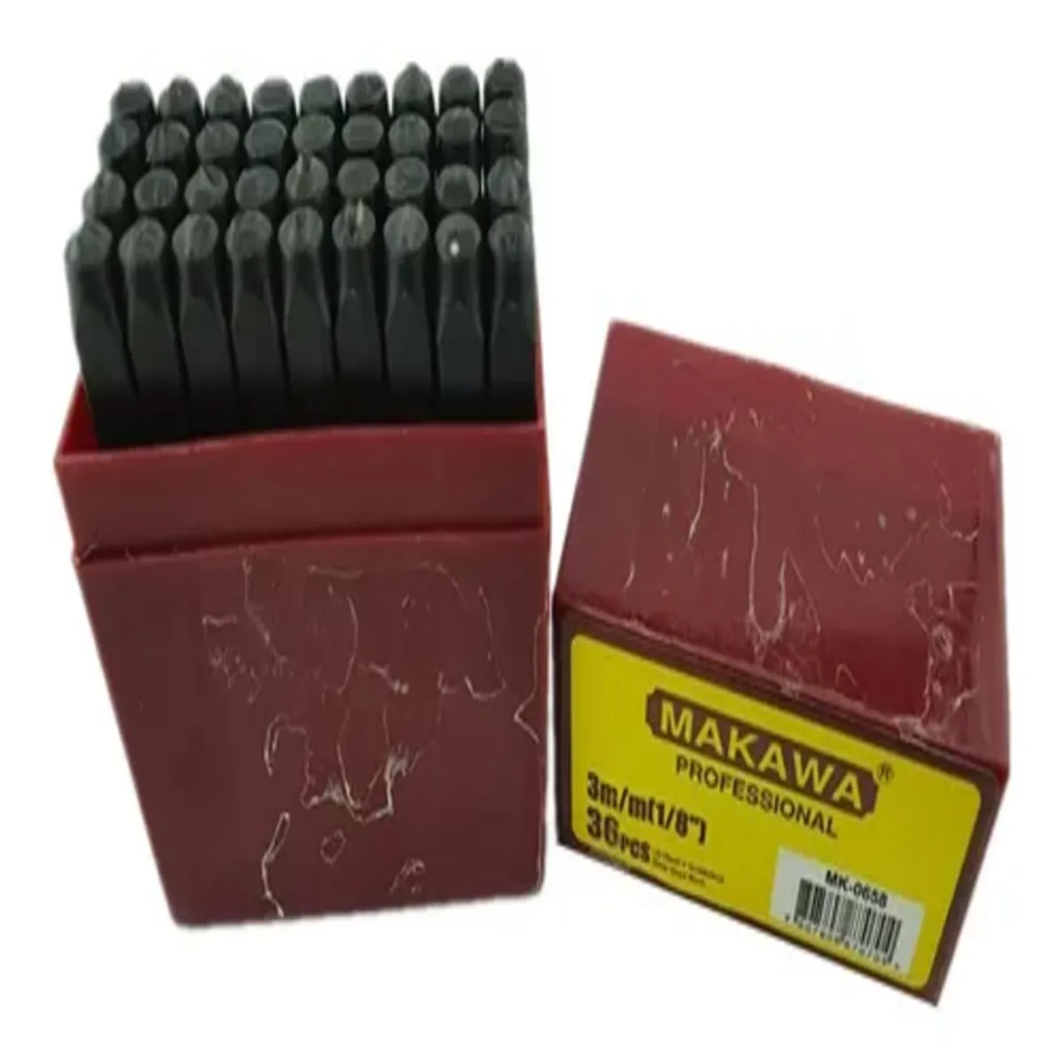 MAKAWA - Numeros Y Letras 3mm De Golpe 36 Piezas Para Metales Makawa