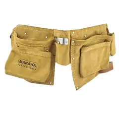 MAKAWA - Coleto Carpintero Portaherramienta Doble Cuero Mk-et02