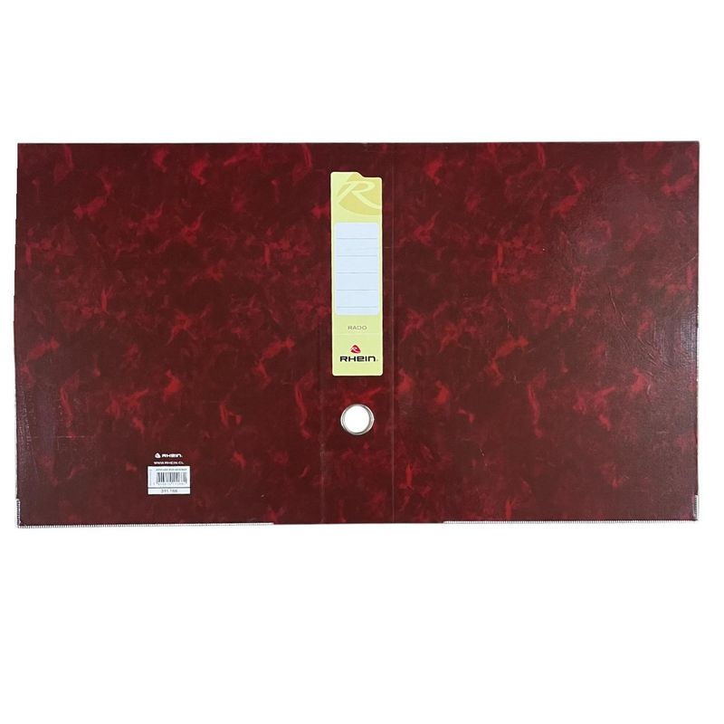 RHEIN - Flat para Archivador Rhein Ancho Burdeo Pack 50 Unids