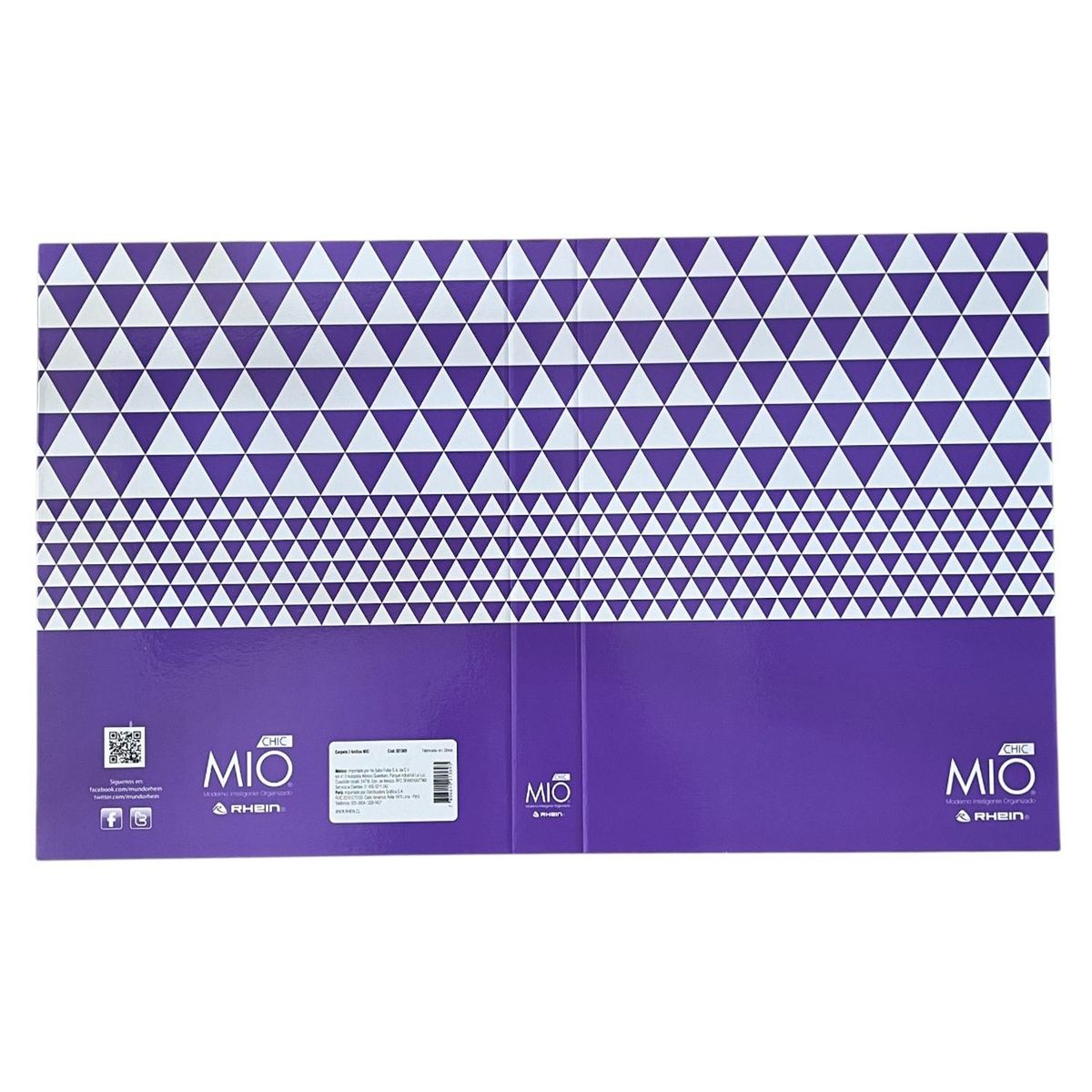RHEIN - Flat para Carpeta Rhein Oficio MIO Morado Pack 50 U