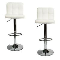 Pack 2 Taburete elegante altura regulable Tiana - Blanco