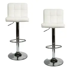 HABITA2 CHILE - Pack 2 Taburete elegante altura regulable Tiana - Blanco