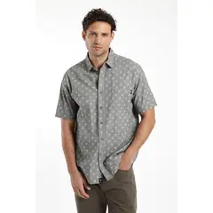 FROENS - Camisa hombre manga corta texture monstera