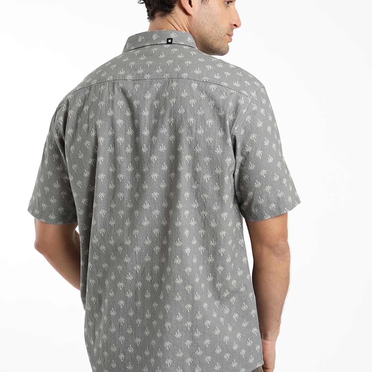 FROENS - Camisa hombre manga corta texture monstera Froens