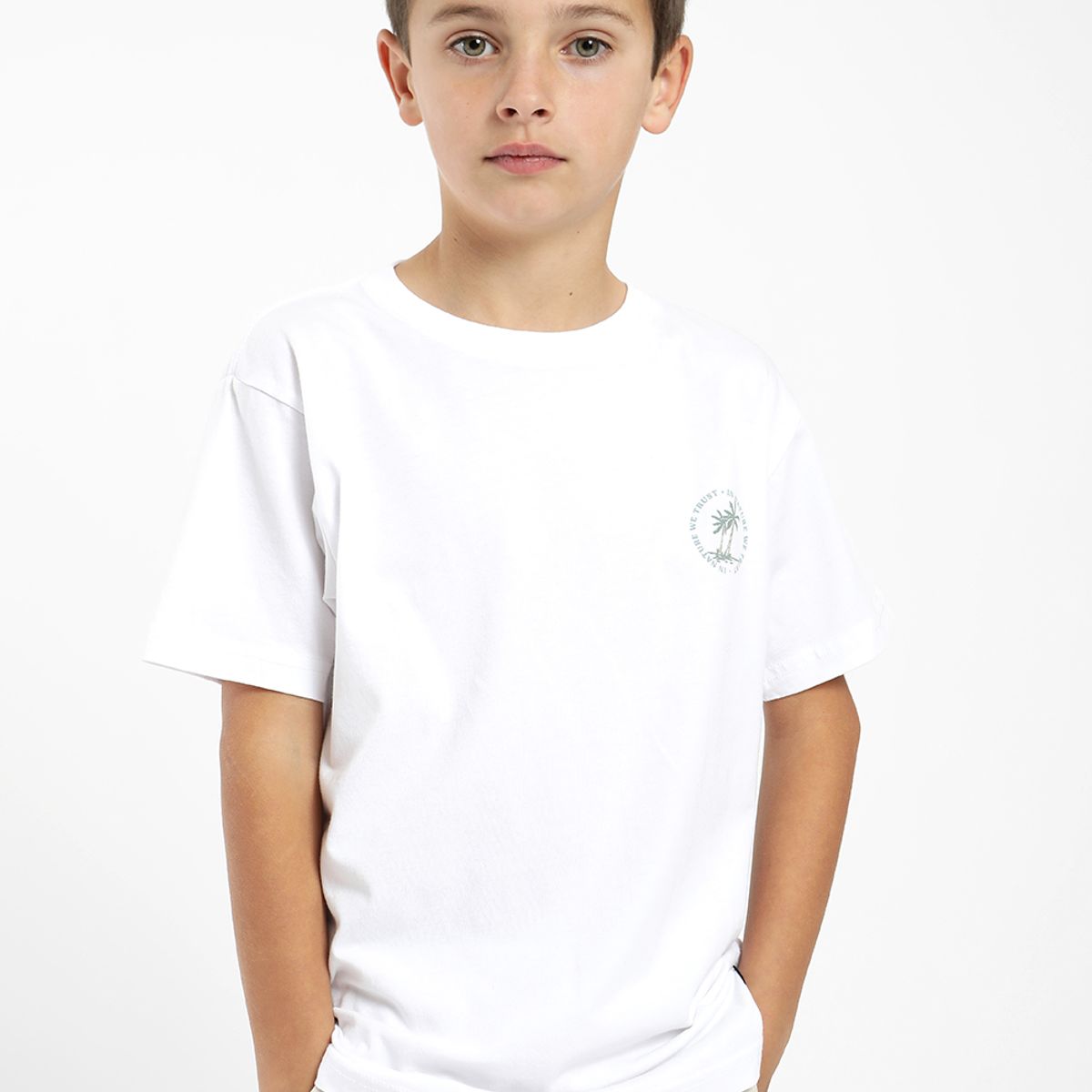 FROENS - Polera kids manga corta  palmera Froens