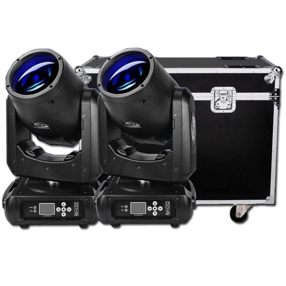 GENERICO - 2 Cabezas Moviles Con Case Supersonic Beam 230 Mini