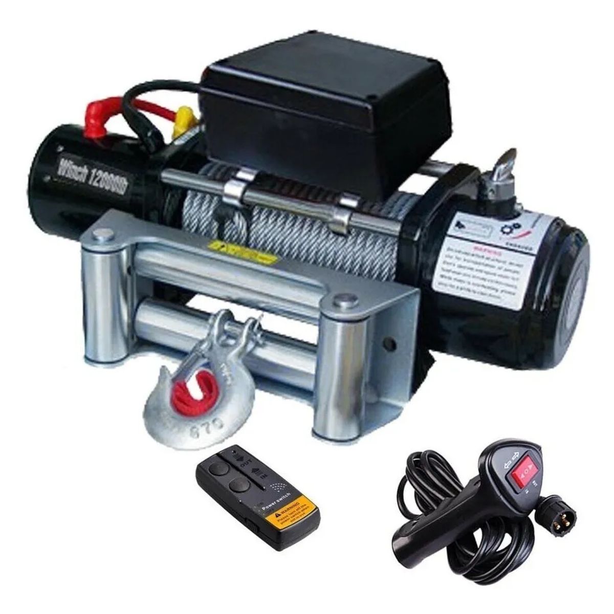 GENERICO - Cabrestante Electricos 24V Winches Remolque 12000 Libra