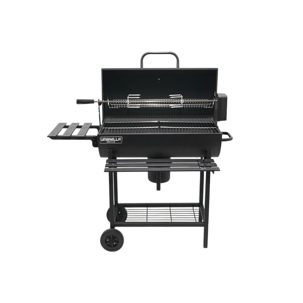 TIENDA EL GARAGE - Parrilla a Carbón BBQ con Espiedo Giratorio  MODELO KY740A-1