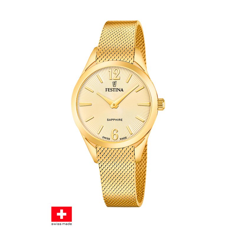 FESTINA SWISS - Reloj F20077/3 Festina Swiss Dorado Mujer Grace