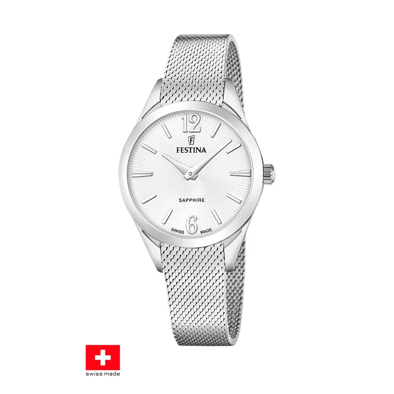 FESTINA SWISS - Reloj F20076/1 Festina Swiss Plateado Mujer Grace