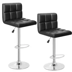 HABITA2 CHILE - Pack 2 Taburete elegante altura regulable Tiana - Negro