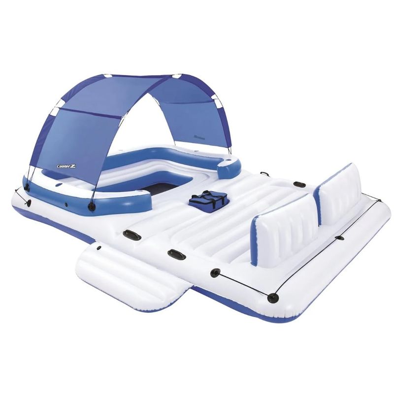 BESTWAY - Flotador Isla Con Techo Y Cooler 6 Personas 3.73M Bestway