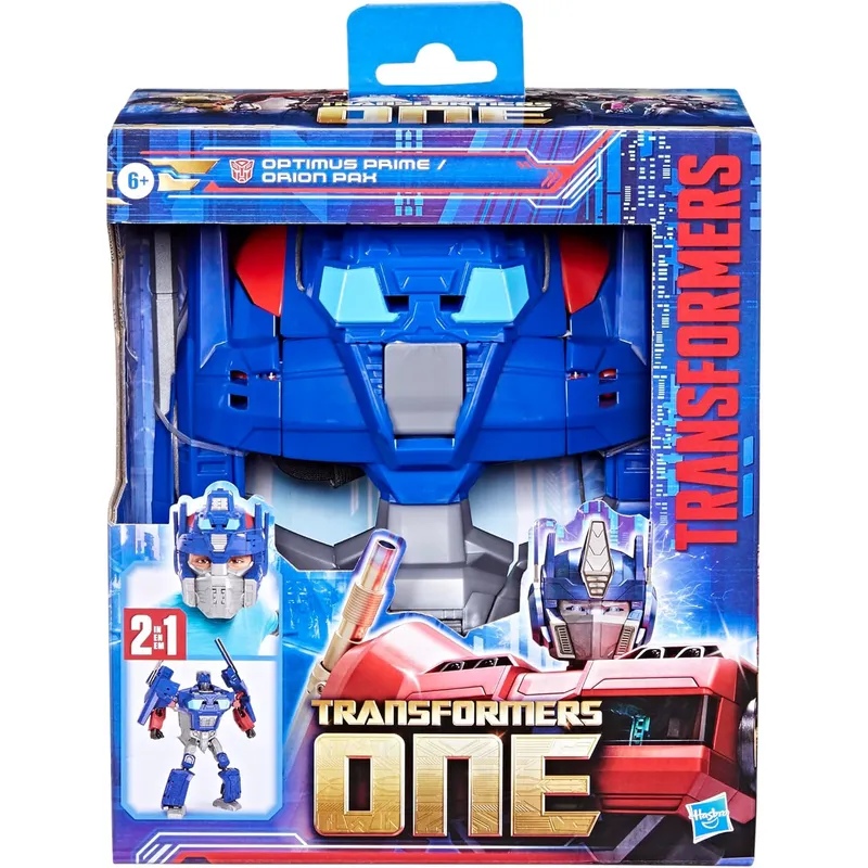TRANSFORMERS - FIGURA DE ACCIÓN Y MÁSCARA TRANSFORMERS ONE OPTIMUS PRIME ORION PAX