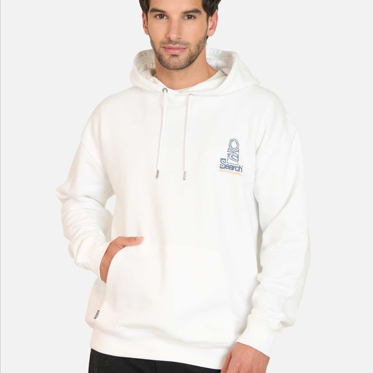 RIP CURL - Poleron Canguro Search mission Hoodie Blanco Hombre Rip Curl - Blanco