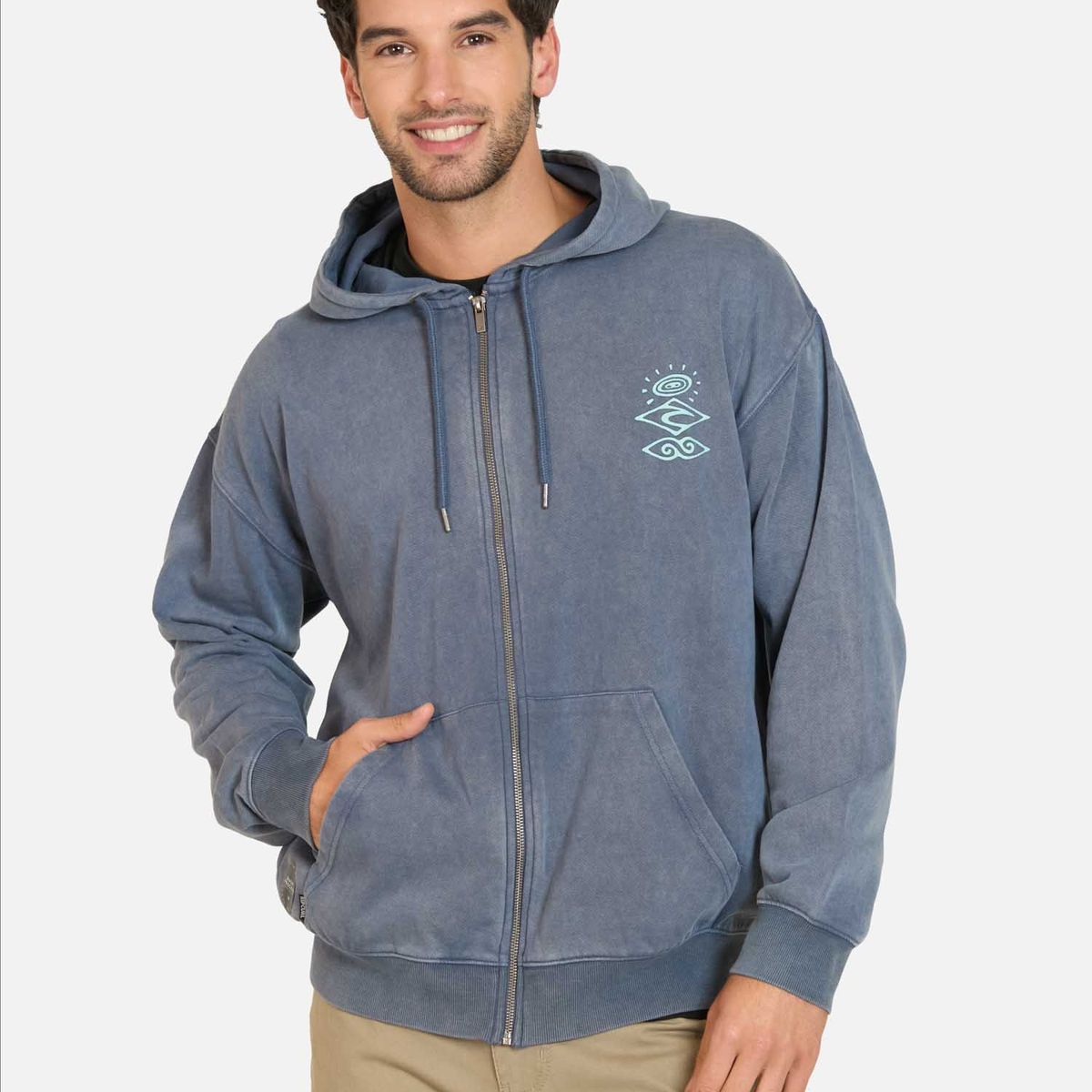 RIP CURL - Poleron FZ Boys Search Logo Azul Hombre Rip Curl
