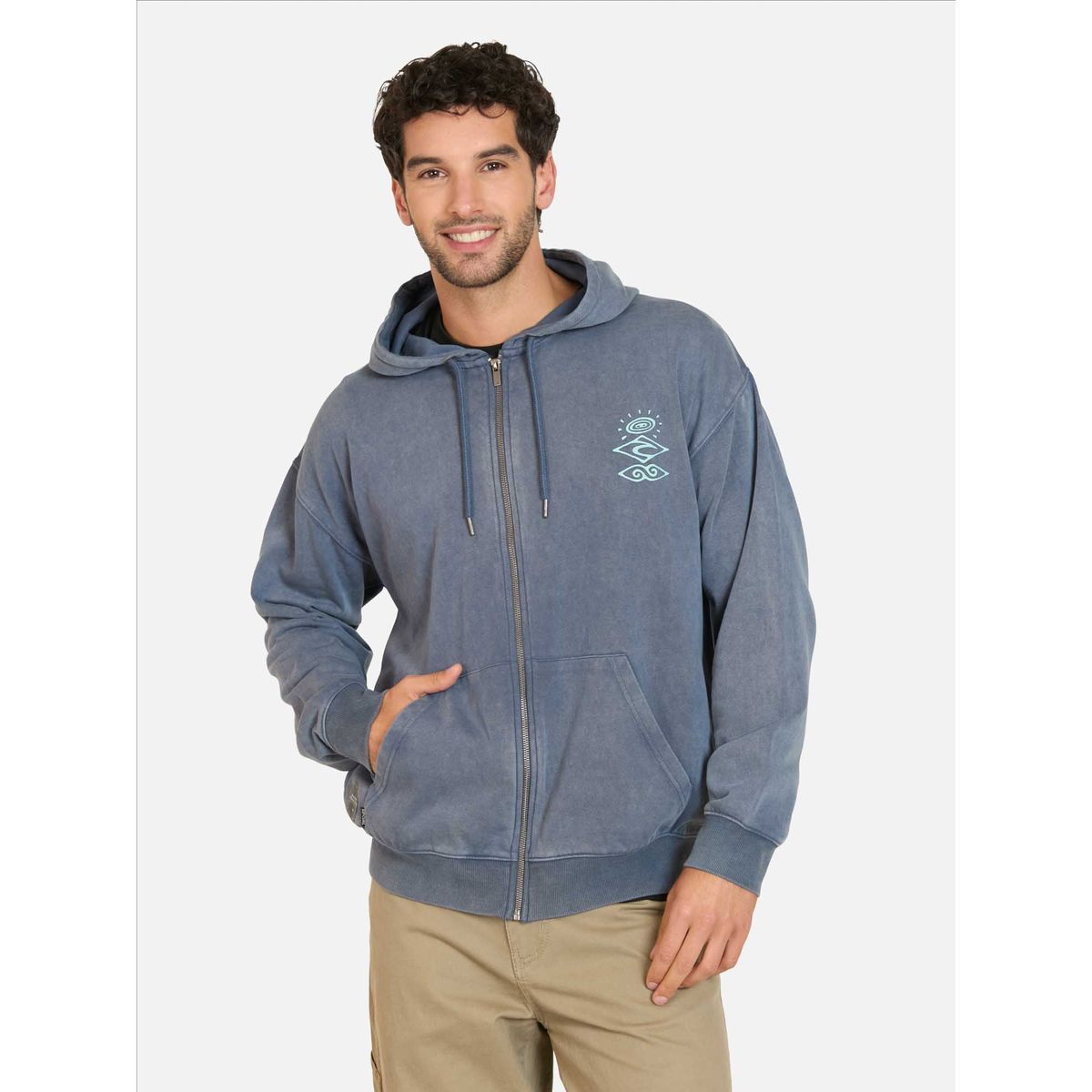 RIP CURL - Poleron FZ Boys Search Logo Azul Hombre Rip Curl