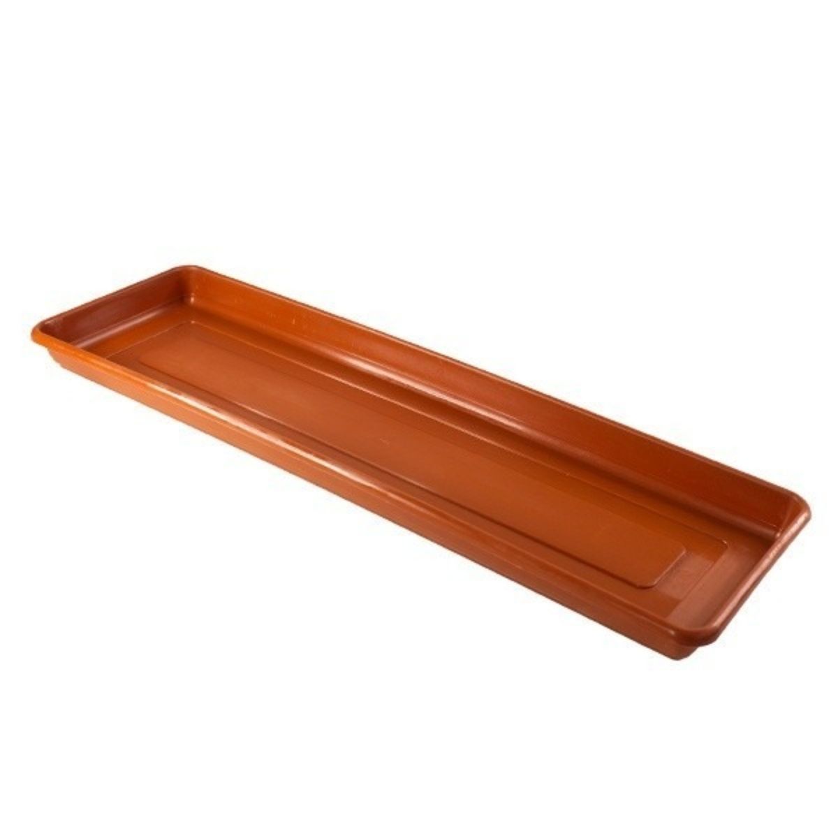 REYPLAST - PACK X4 PLATO DE MACETA RECTANGULAR DURA KOTTA 44CM  TERRACOTA  REYPLAST