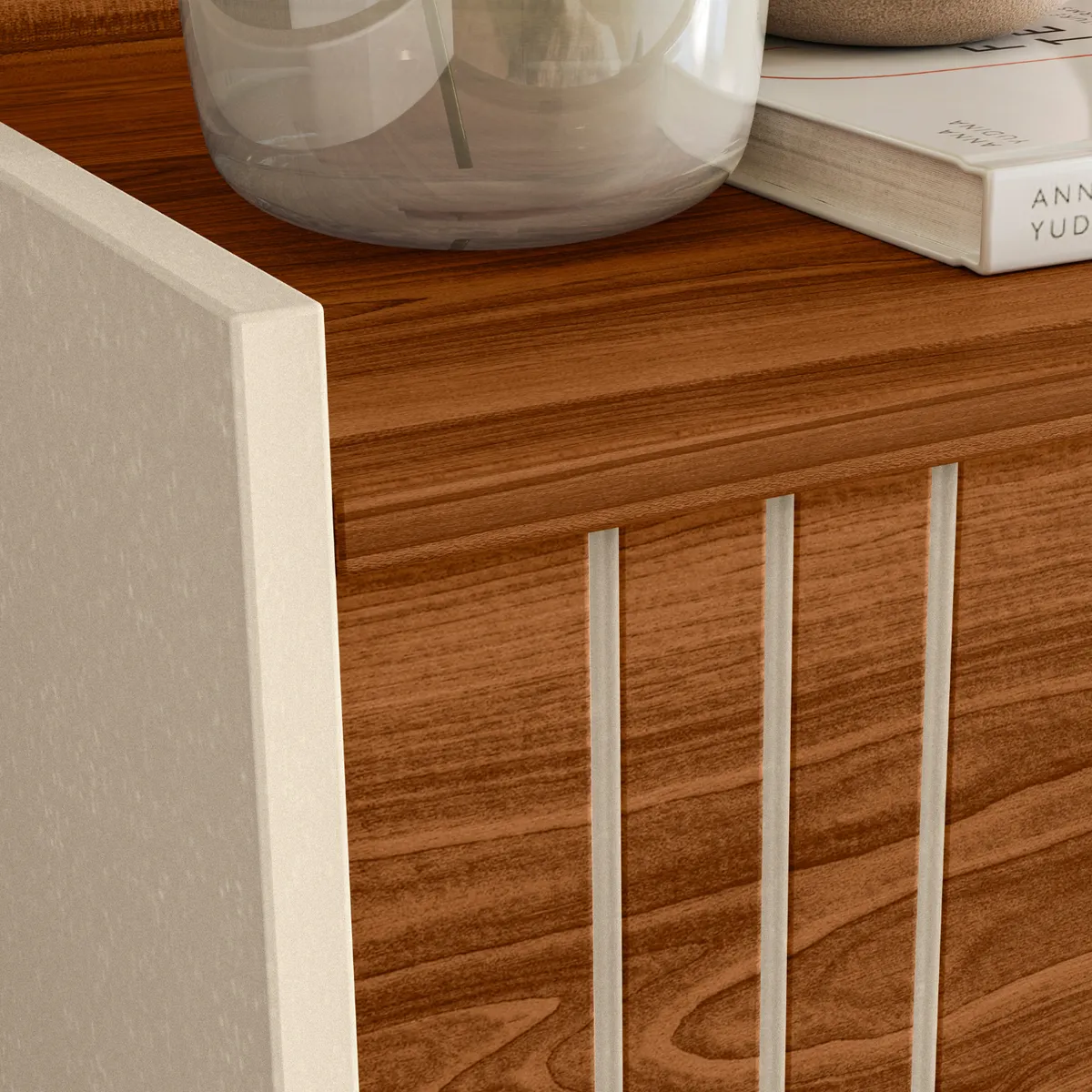 EXIT - Rack TV hasta 50 pulgadas 135x70x36 cm Marrón Austin