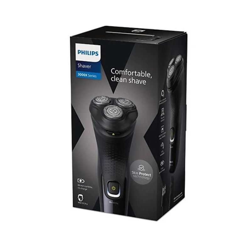 PHILIPS - Máquina De Afeitar Eléctrica Philips X3021 Afeitadora En Seco Y Húmedo