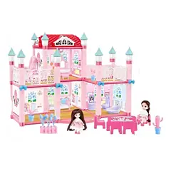 GENERICO - Casa De Muñeca Castillo De Princesa 148pcs Juguete Niña Rosa