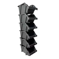 REYPLAST - SET X 6 ORGANIZADORES APILABLE No.10 GRIS OSCURO