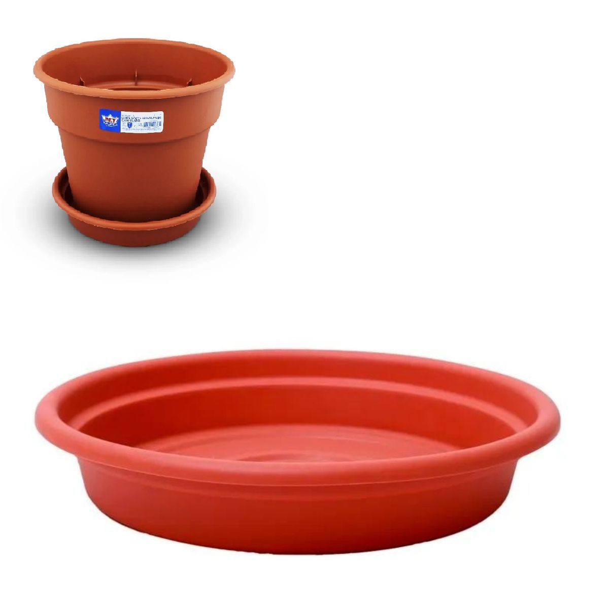 REYPLAST - PLATO DE MACETA REDONDO DURA KOTTA 40CM  TERRACOTA  REYPLAST