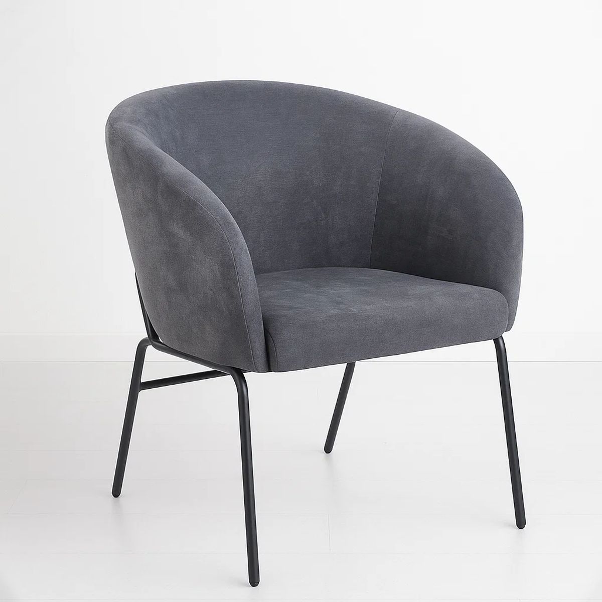 KLIK - Sillón Arko de Terciopelo - Gris - Gris