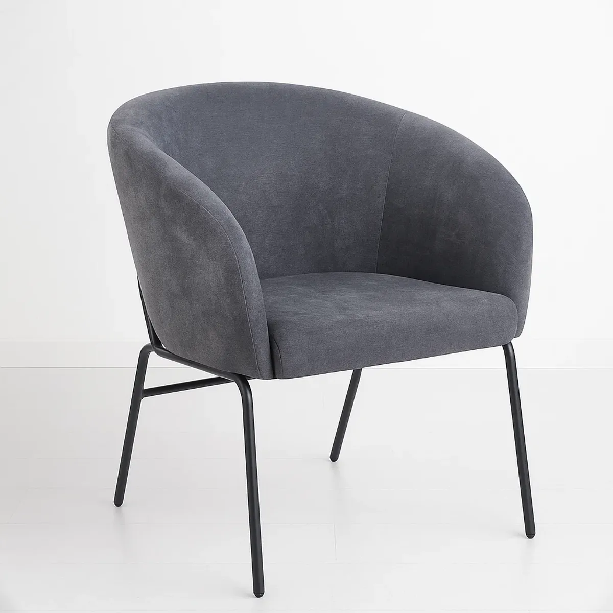 KLIK - Sillón Arko de Terciopelo - Gris - Gris