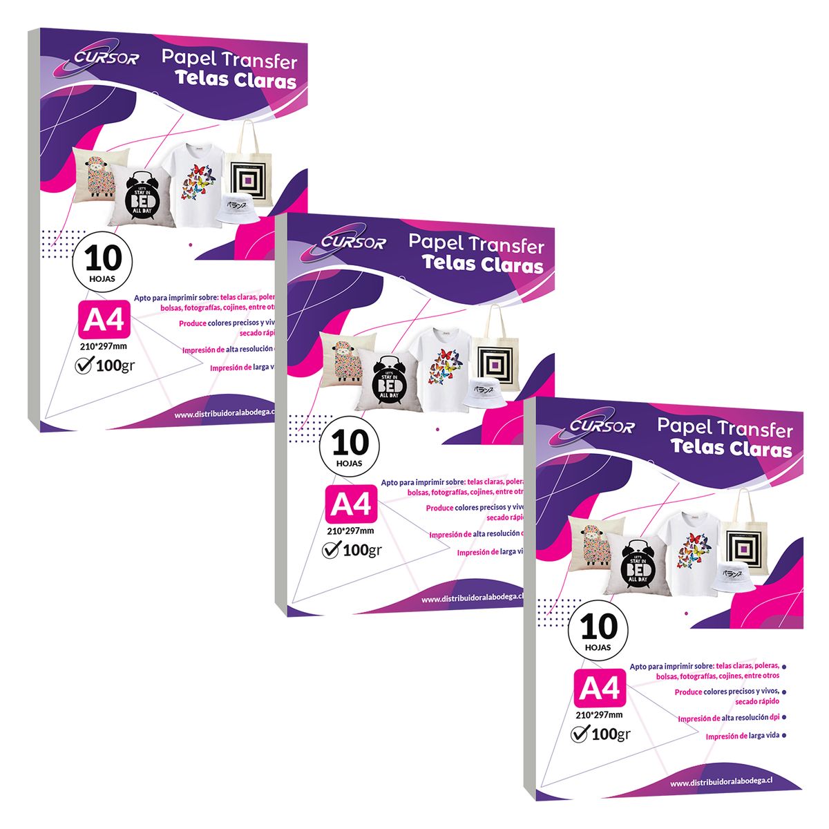 CURSOR - Papel Transfer Telas Claras 30 Hojas