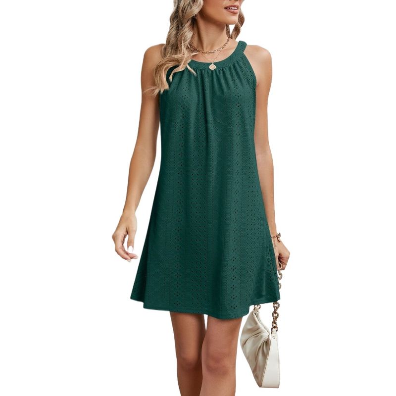 GIOIO - Vestido Casual Con Hombros Descubiertos Para Mujer Verde
