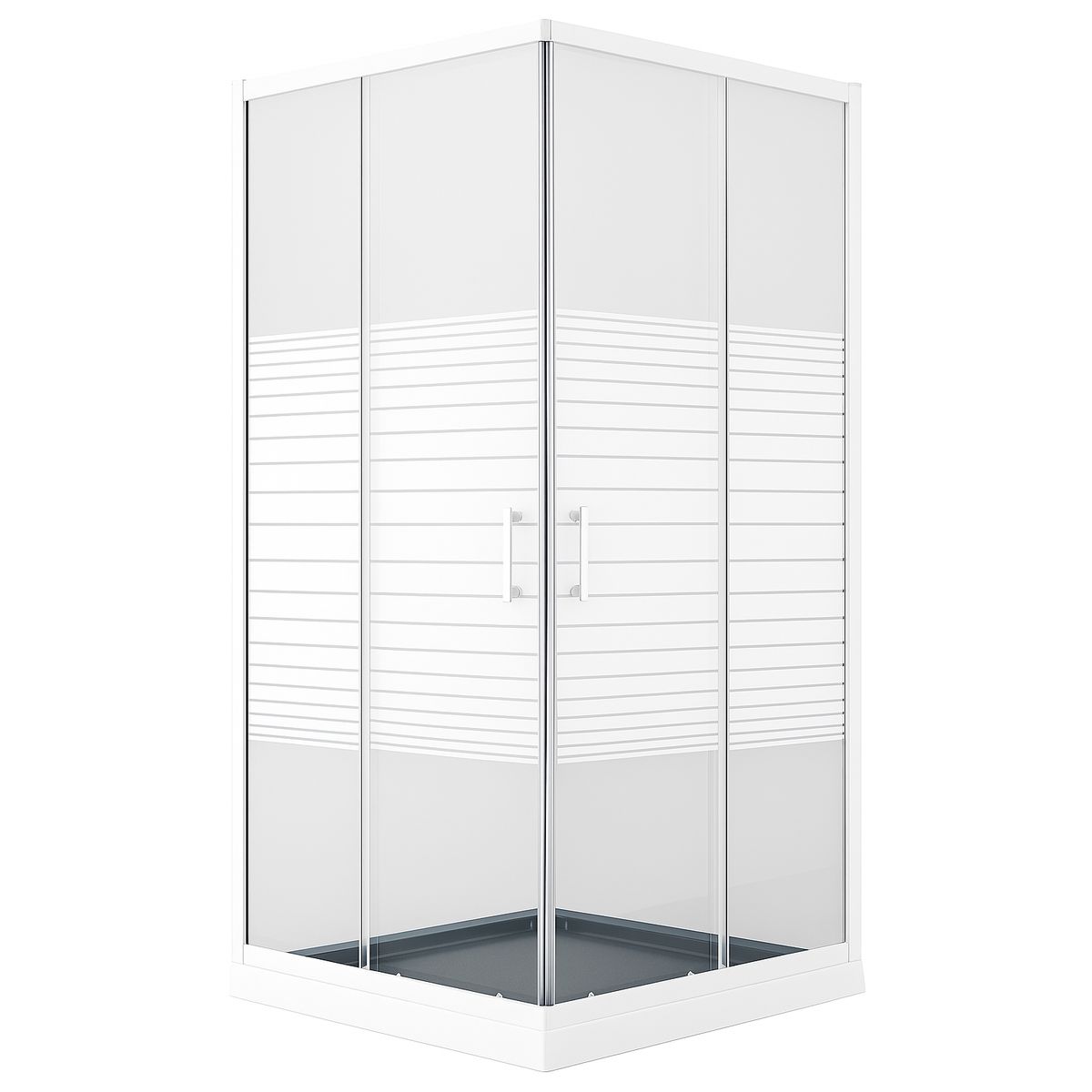 GENERICO - SHOWER DOOR 80x80x195 CUADRADO TRANSPARENTE